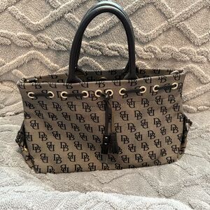 Dooney & Bourke Black and Gray Satchel Bag